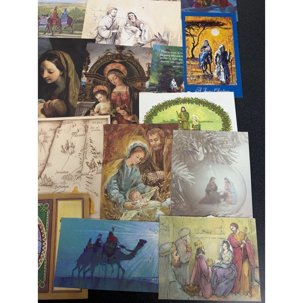 Vintage Christmas Cards Fronts ONLY for Scrapbooking Crafts Decoupage Lot of 50+